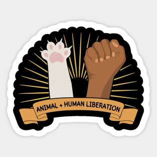 Animal + Human Liberation - Veganism Veggie Vegan Sticker